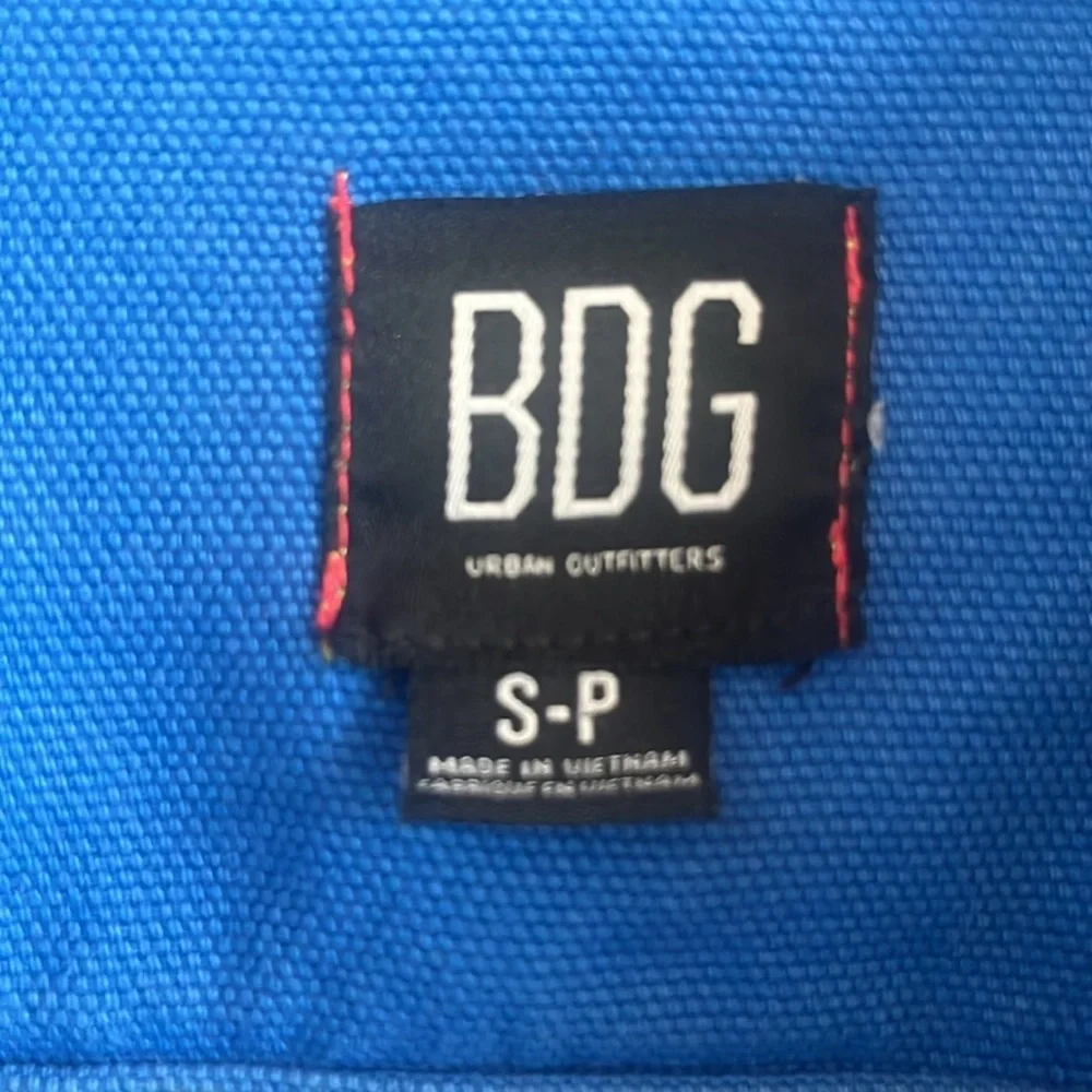BDG Bright Blue Cropped Jean Jacket Size Small - Picture 9 of 12